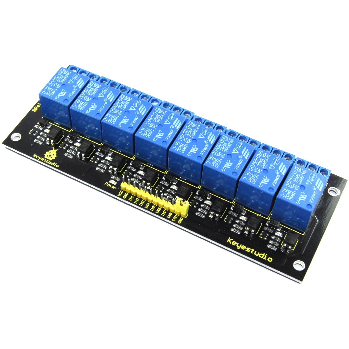 Keyestudio módulo de relé 1 2 4 8 canales 5V KS 250V CA 30V taller de flujo de CC - Imagen 16 de 20