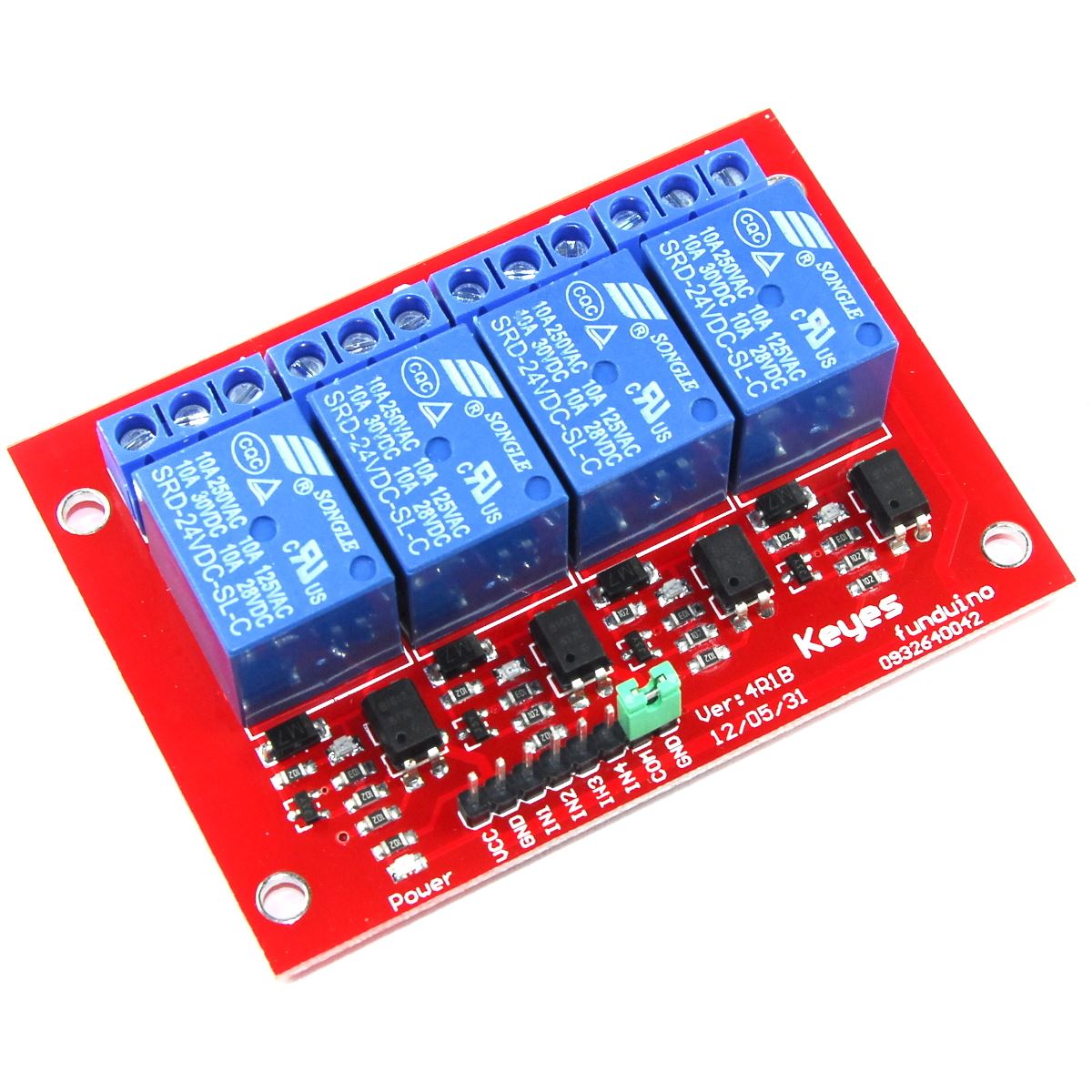 Keyes Relay Module 2 4 8 Channel 5 24V 250V AC 30V DC Funduino Flux Workshop - Picture 18 of 29