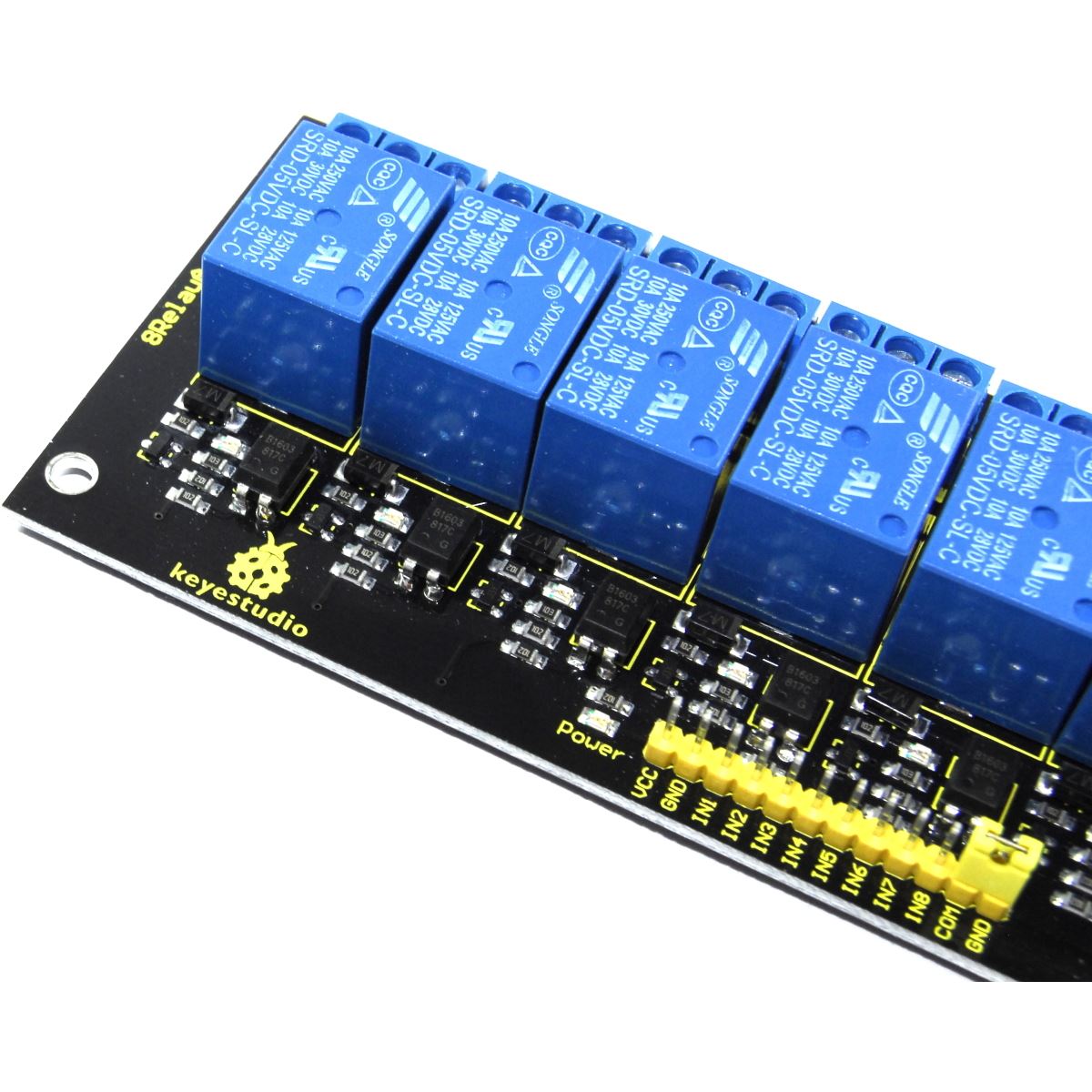 Keyestudio módulo de relé 1 2 4 8 canales 5V KS 250V CA 30V taller de flujo de CC - Imagen 18 de 20