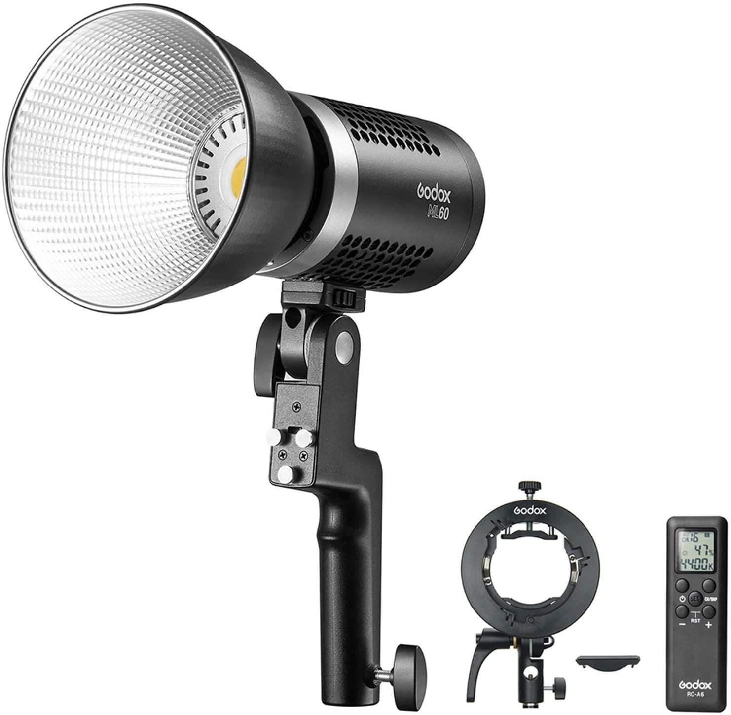 Godox ML60 60W Portable LED Continuous Light CRI 96+ 0100 Brightness