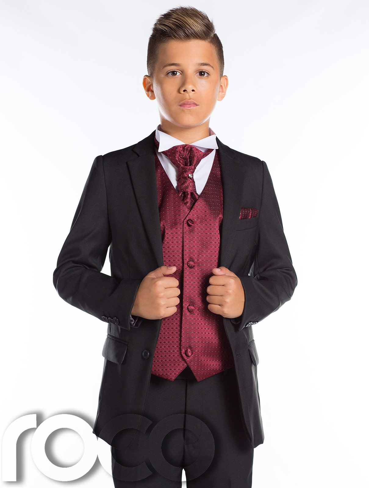Boys Black Suit, Page Boy Suit, Boys Wedding Suit, Black Suit, Slim Fit