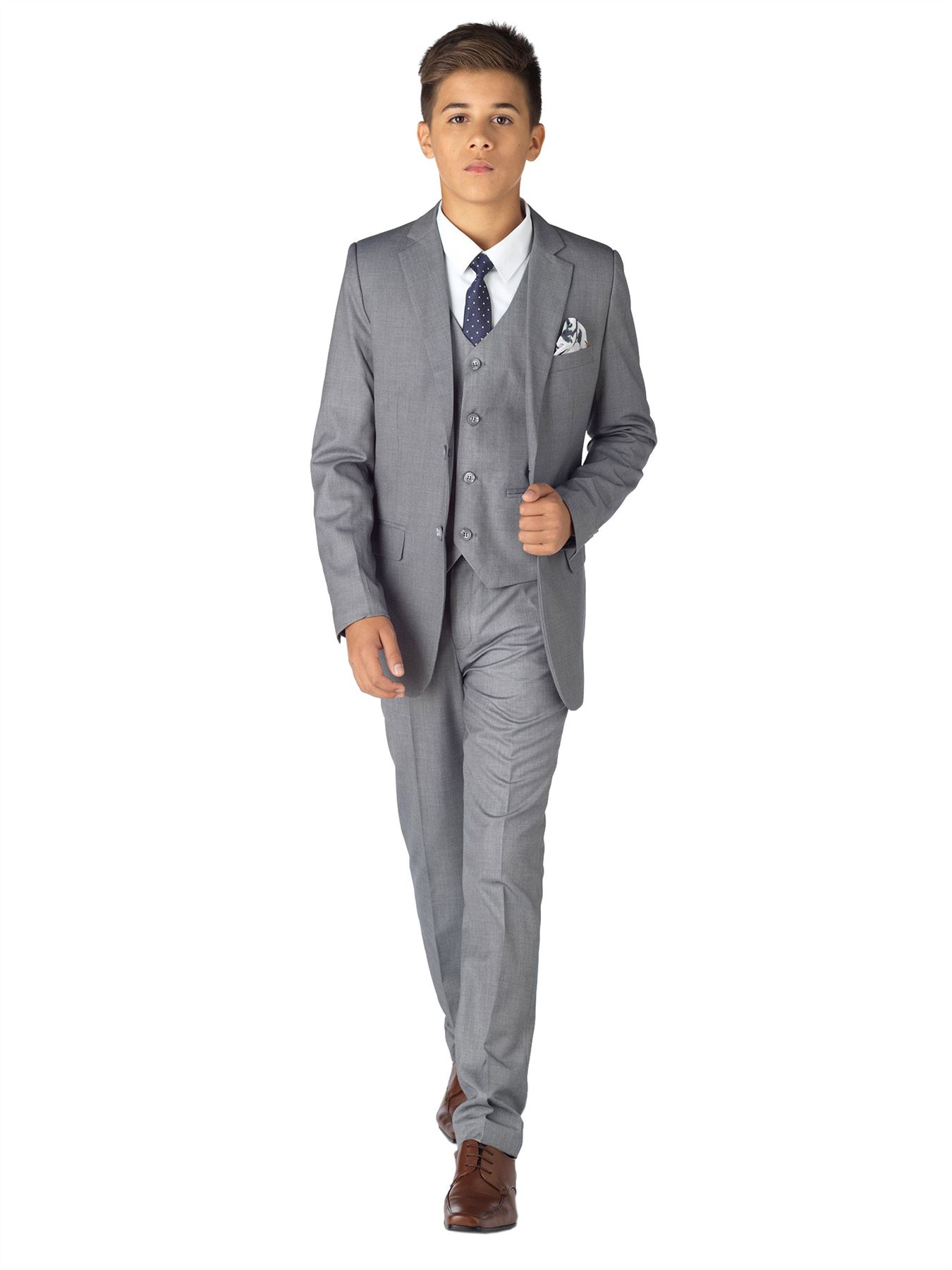 Boys Slim Fit Suit, Navy Suit, Grey Suit, Black Suit, Page Boy Suits, Boys Suits - Picture 17 of 21