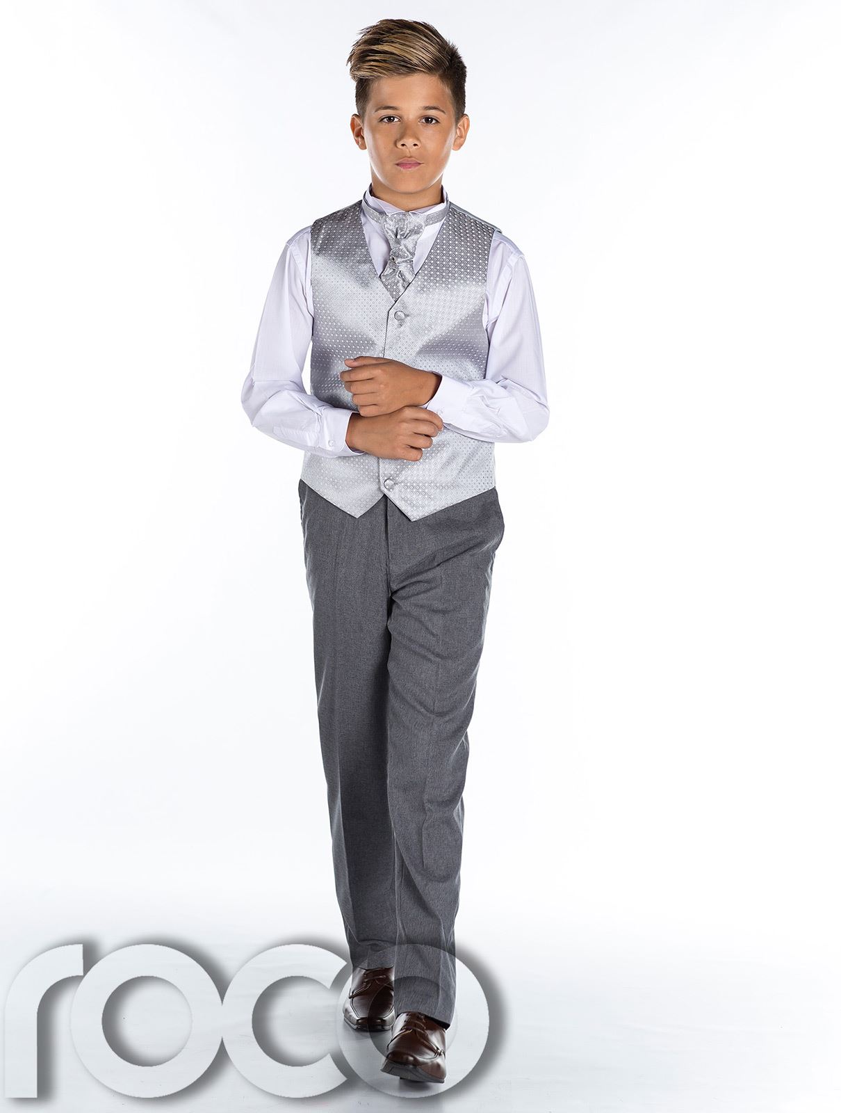 Boys Waistcoat Suit, Boys Wedding Suits, Page Boy Suits, Grey Trousers