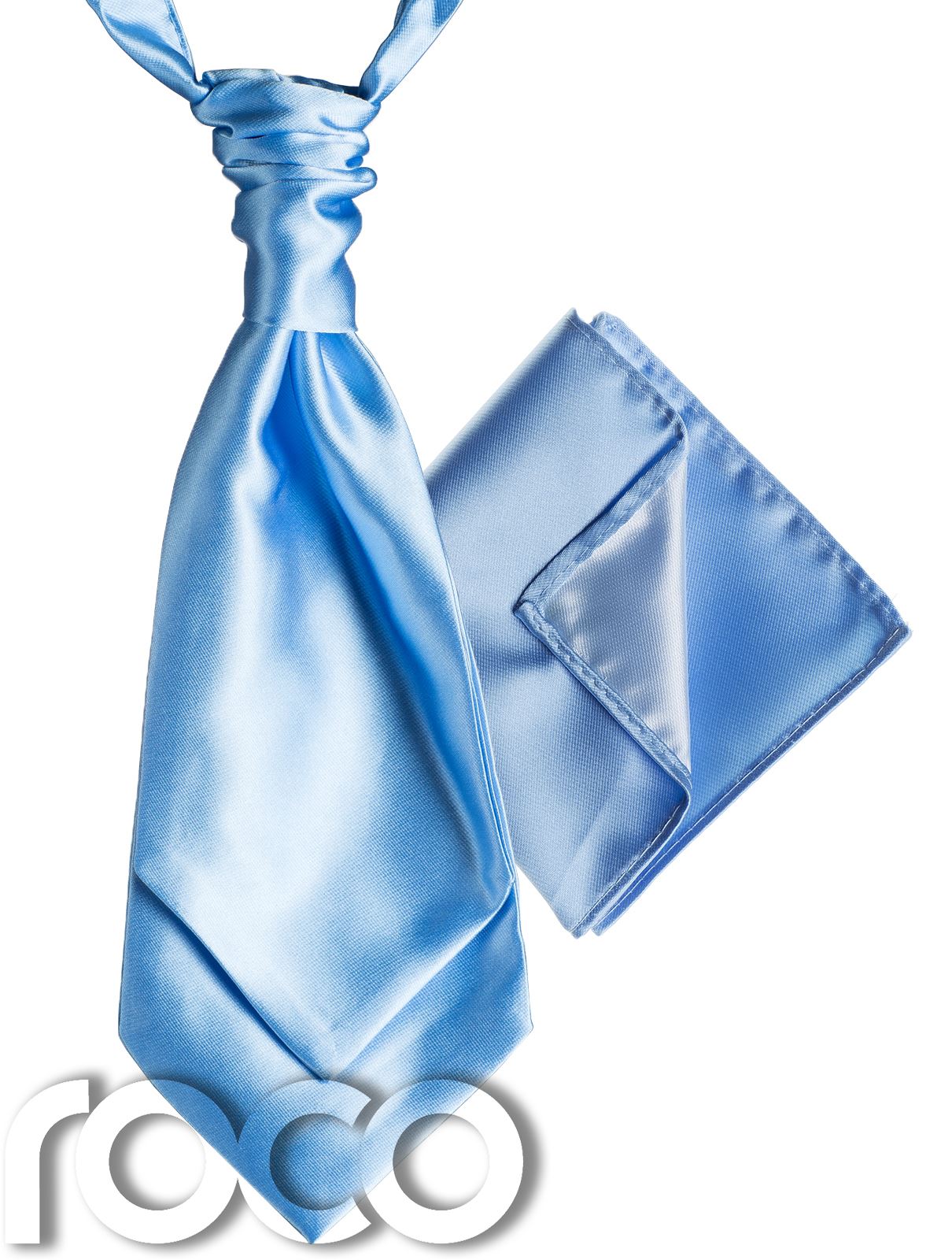 Mens Satin Wedding Ruche Cravat Tie with hankys, Cravat for Mens, Mens