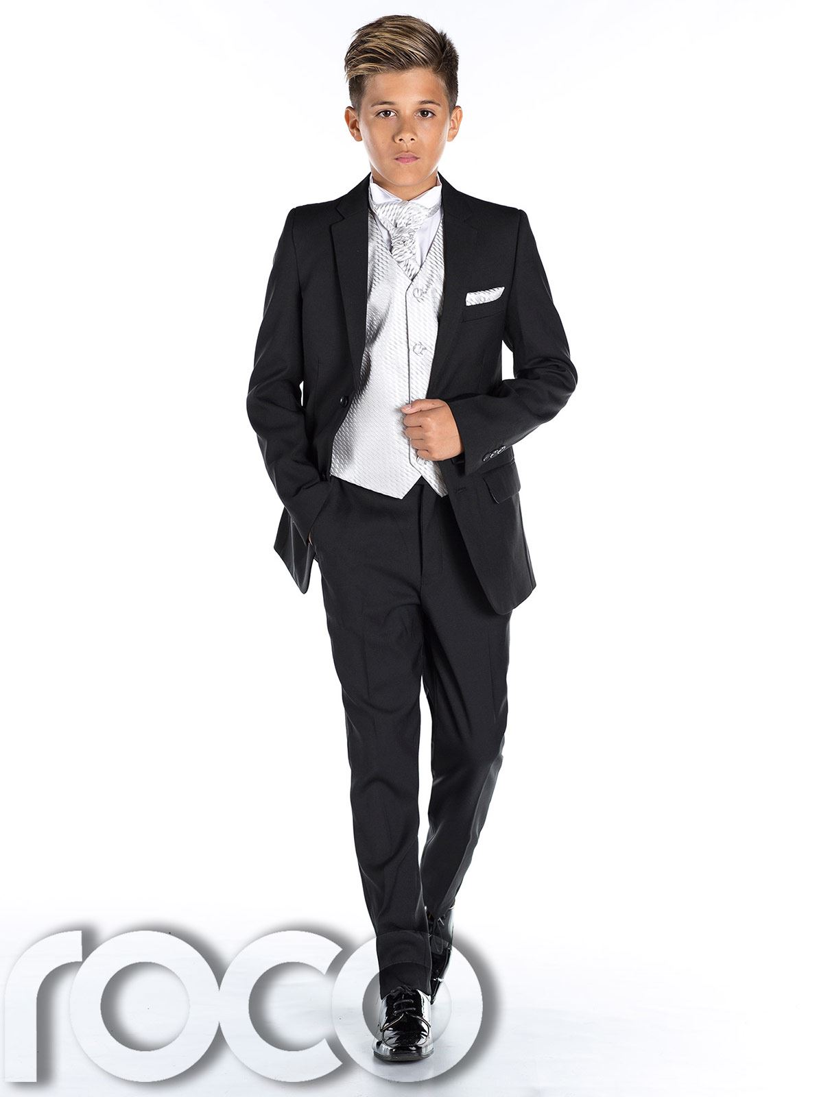 Boys Wedding Suit, Black Prom Suit, Page Boy Outfit, Boys Slim Fit Suit