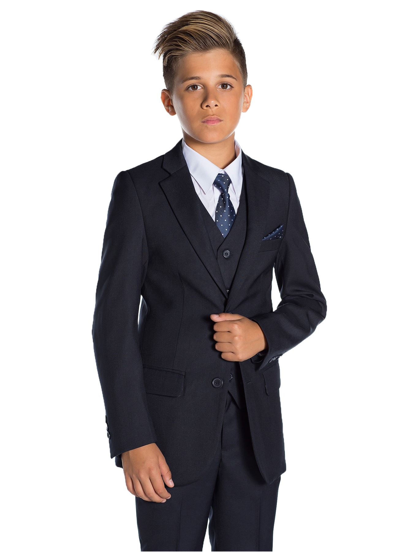 Boys Slim Fit Suit, Navy Suit, Grey Suit, Black Suit, Page Boy Suits, Boys Suits - Picture 16 of 21