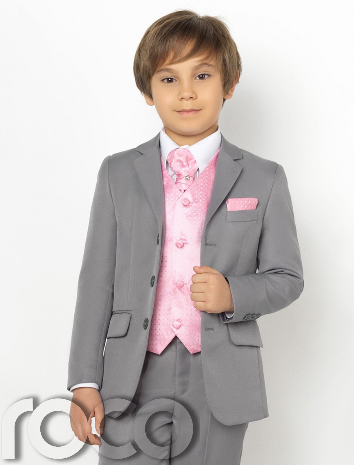 Boys Grey Suit, Page Boy Suits, Boys Prom Suits, Diamond Waistcoat Set