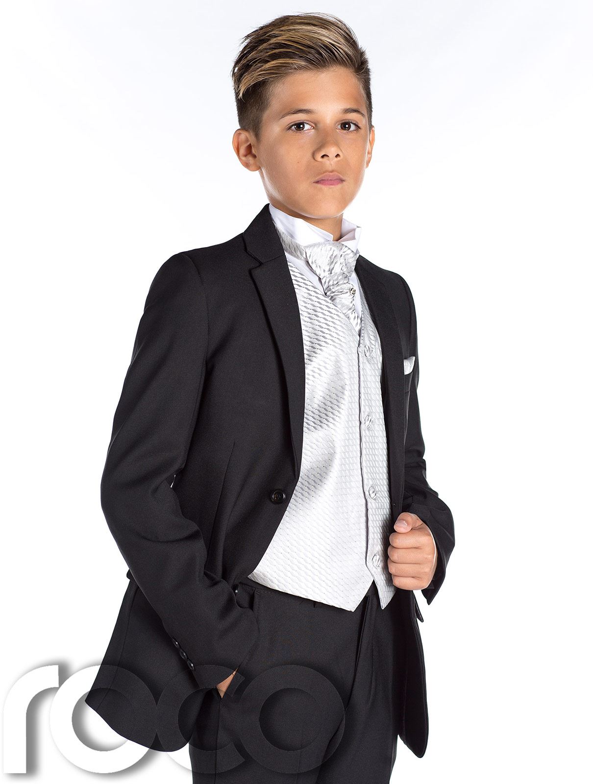 Boys Wedding Suit, Black Prom Suit, Page Boy Outfit, Boys Slim Fit Suit