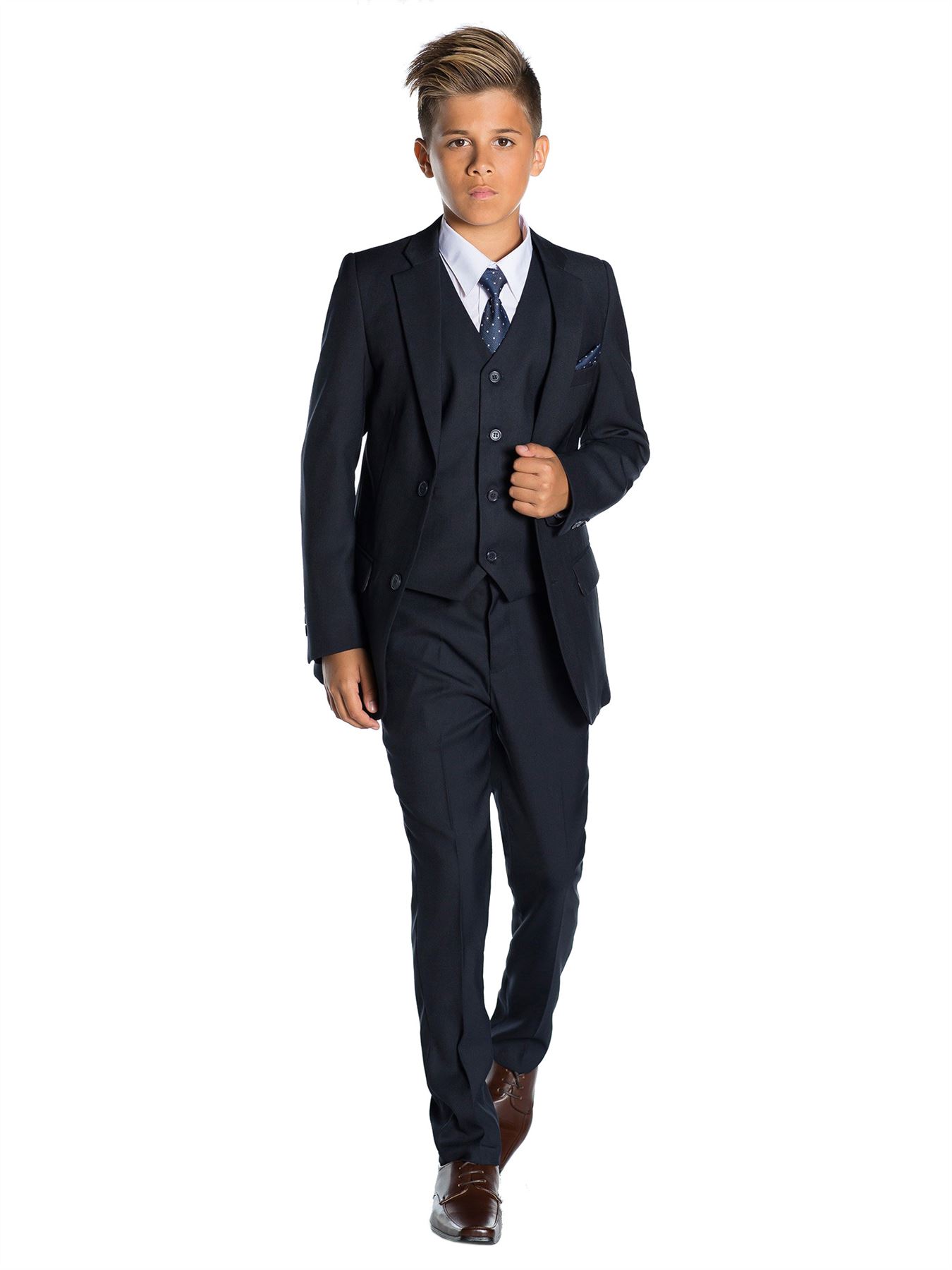 Boys Slim Fit Suit, Navy Suit, Grey Suit, Black Suit, Page Boy Suits, Boys Suits - Picture 12 of 21