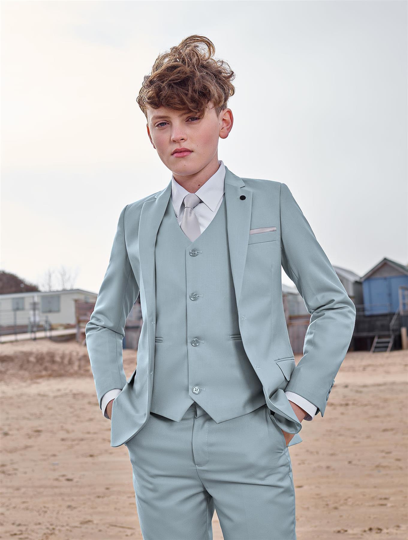 Boys Suits, Boys Wedding Suit, Page Boy, Prom Suit, Blue, Stone, Sage, 1-16Yrs - Picture 21 of 24