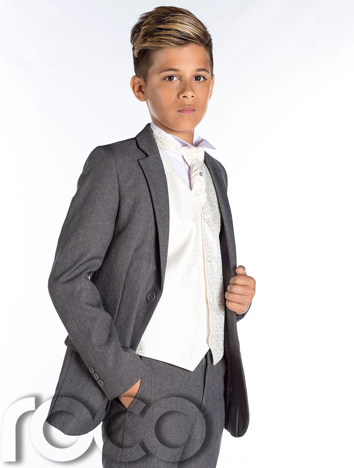 Boys Wedding Suit, Page Boy Suit, Boys Grey Suit, Grey Slim Fit Suit ...