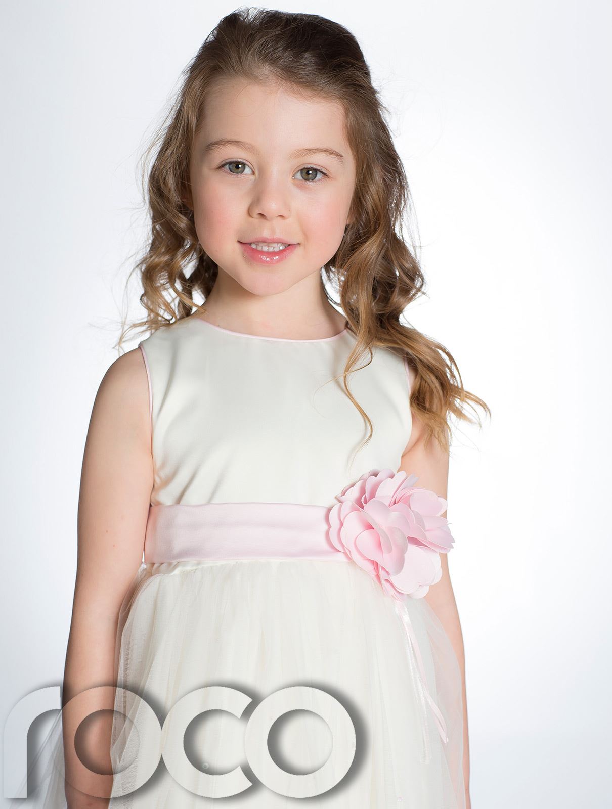 Pink Champagne Flower Girl Dress