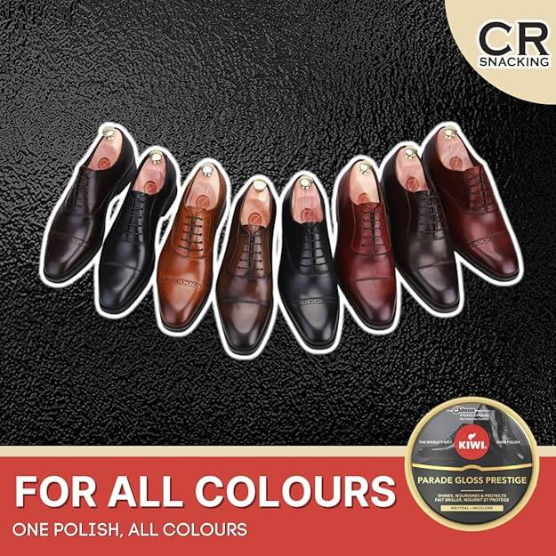 CRSN Set Kiwi Shoe Polish Black 50ml w/ Pack of 2 Shoe Polish Brush/4 Kiwi Wipes - Picture 5 of 9