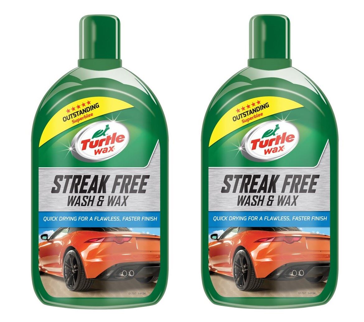 Turtle Wax Streak Free All in One Car Shampoo Wash & Car Wax 2 x 1