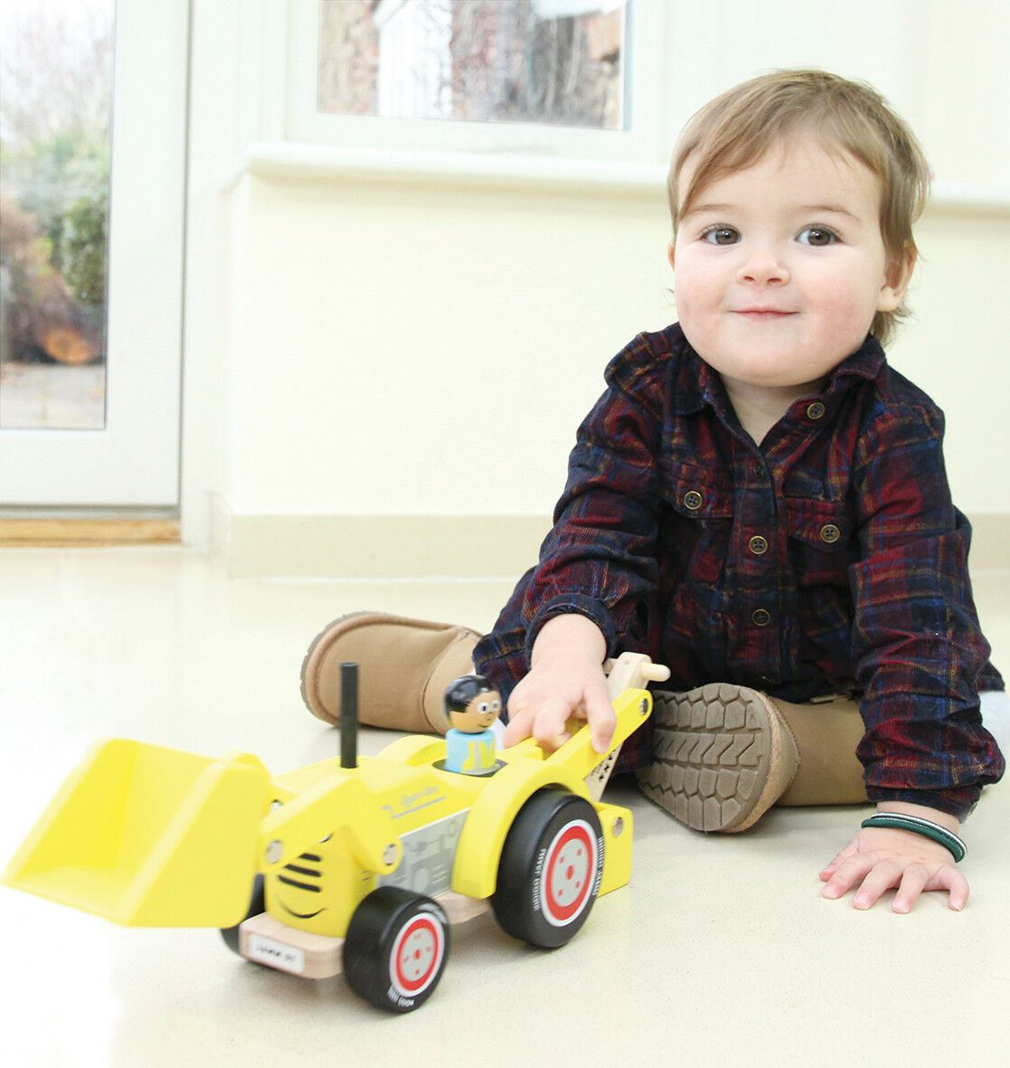 wooden ride on digger