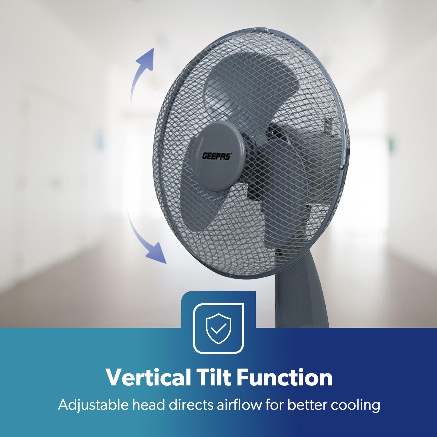 GEEPAS 9" Tischventilator Oszillierend Luftkühlung Tischventilator 2 Geschwindigkeiten 3 Flügel - Bild 15 von 26