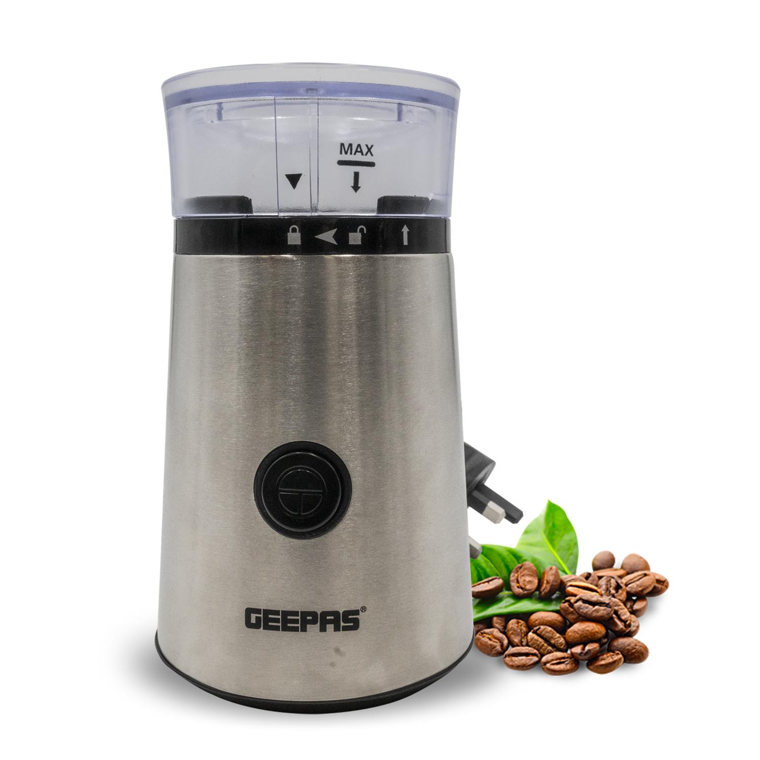 Geepas Electric Coffee Grinder Machine Milling Bean Nut & Spice Grinding 150W eBay