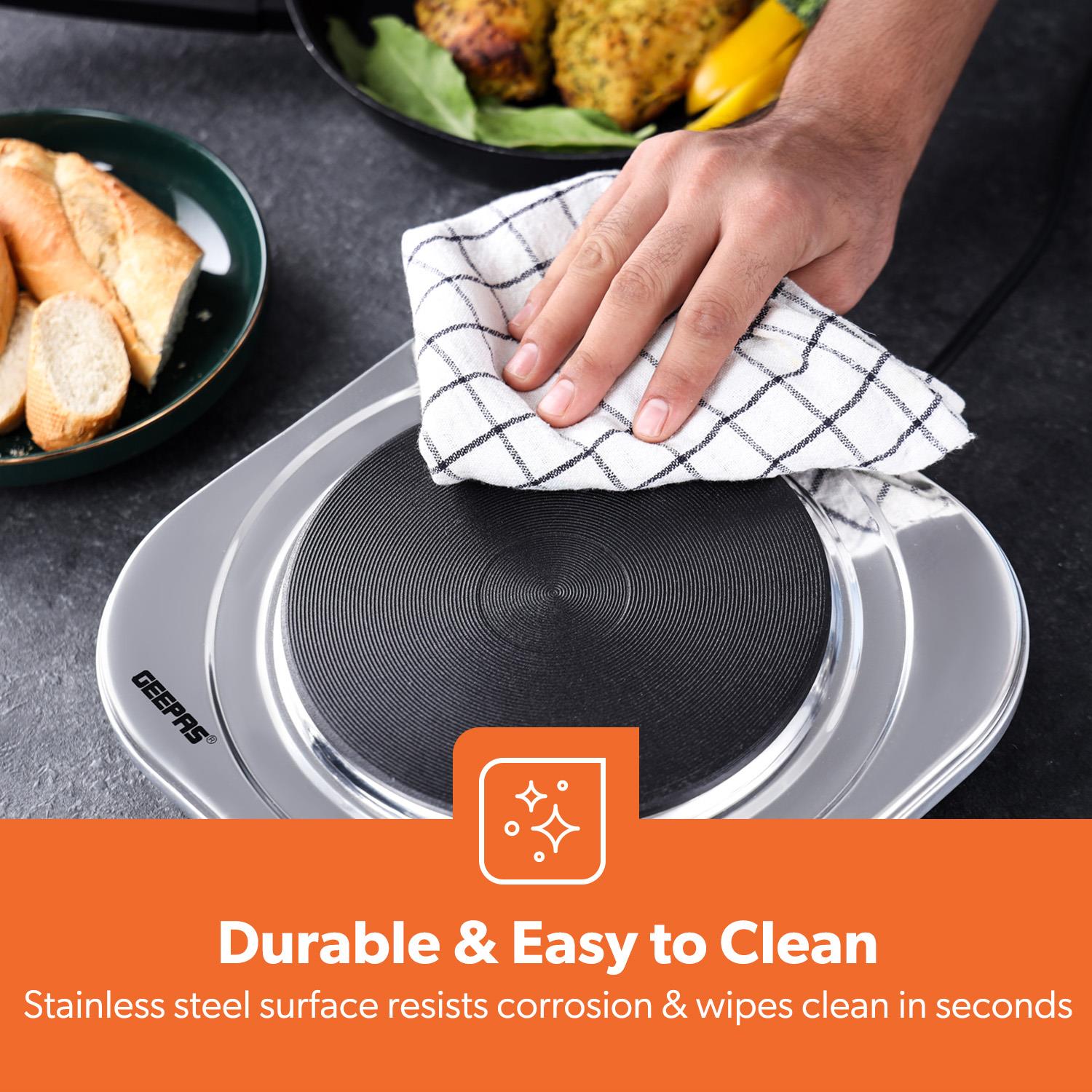 Hot Plate Electric Cooker Double Single Portable Table Top Hob 1500/2500W Geepas - Picture 17 of 17