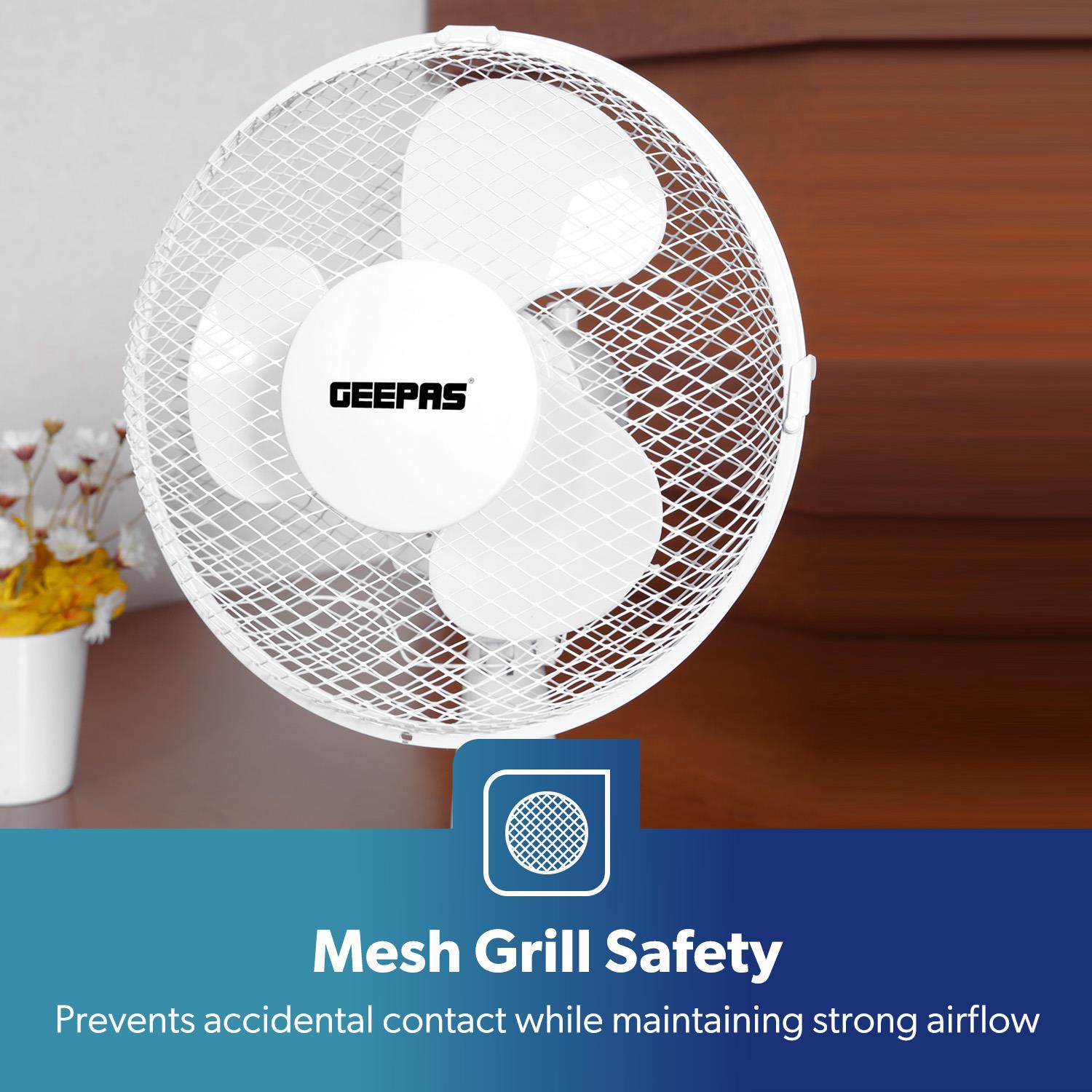 GEEPAS 9" Tischventilator Oszillierend Luftkühlung Tischventilator 2 Geschwindigkeiten 3 Flügel - Bild 26 von 26