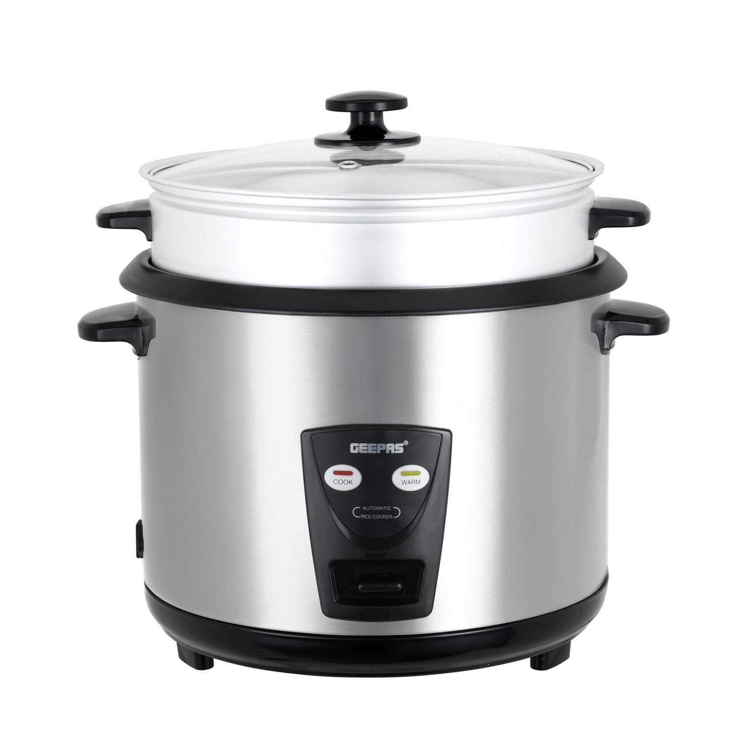 GEEPAS Rice Cooker & Steamer with Keep Warm Function Automatic Cooking 700W