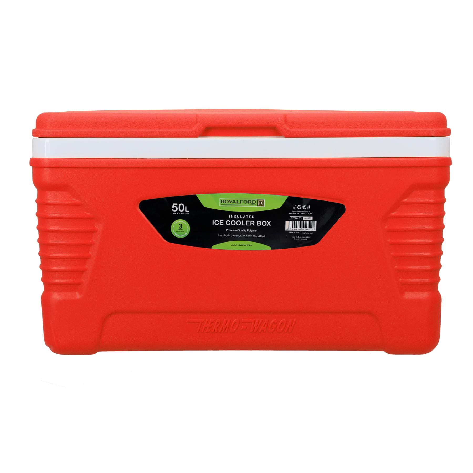Caja enfriador de hielo Royalford pequeña y grande camping picnic aislada comida caja fresca