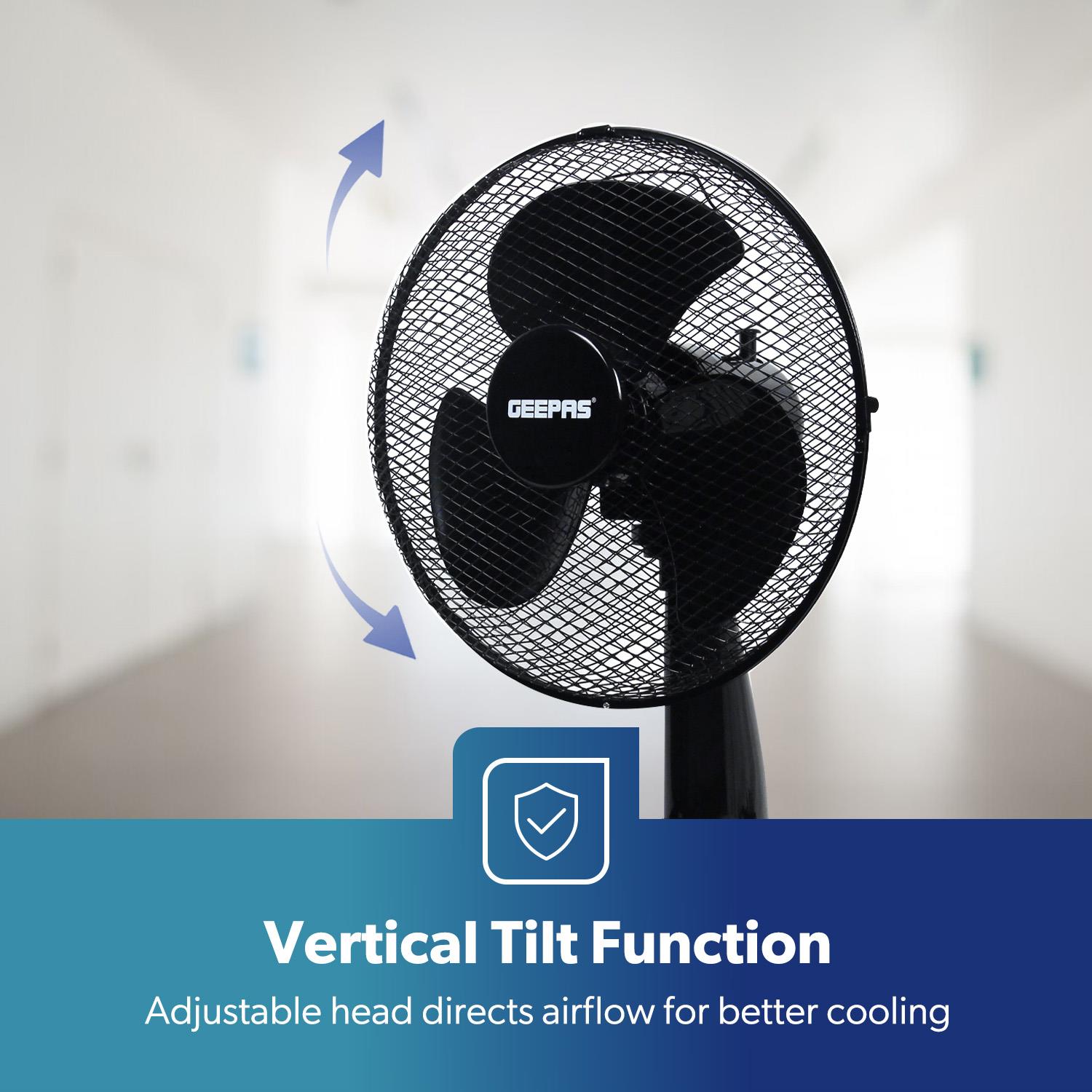 GEEPAS 9" Tischventilator Oszillierend Luftkühlung Tischventilator 2 Geschwindigkeiten 3 Flügel - Bild 7 von 26