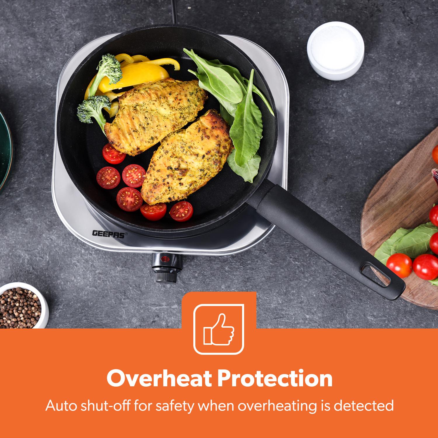 Hot Plate Electric Cooker Double Single Portable Table Top Hob 1500/2500W Geepas - Picture 14 of 17