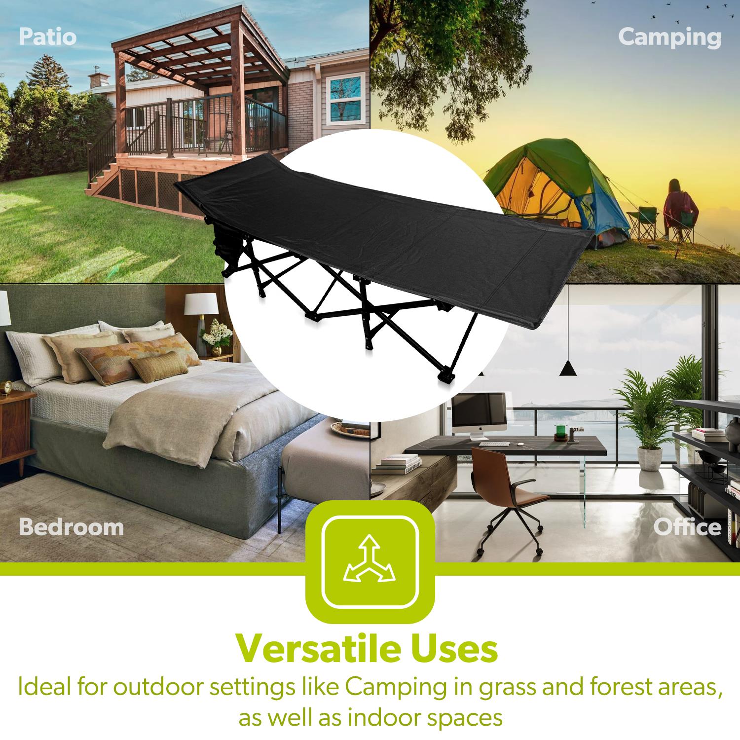 Royalford Camping Cot Bed Single Portable Outdoor Travel Sleeping Fishing - Picture 17 of 18