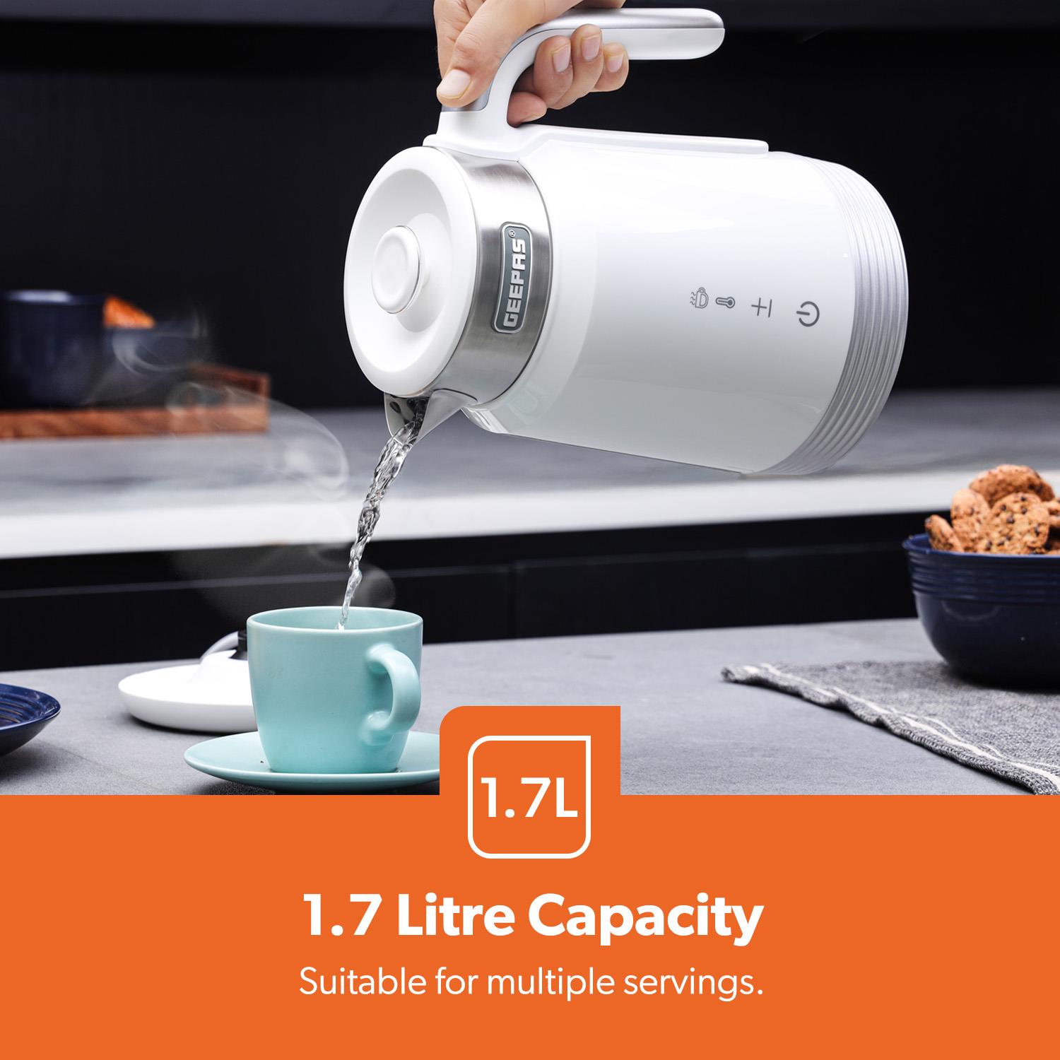 GEEPAS 1.7L Smart Stainless-Steel Digital Kettle Alexa Google Voice 2200W - Picture 15 of 16
