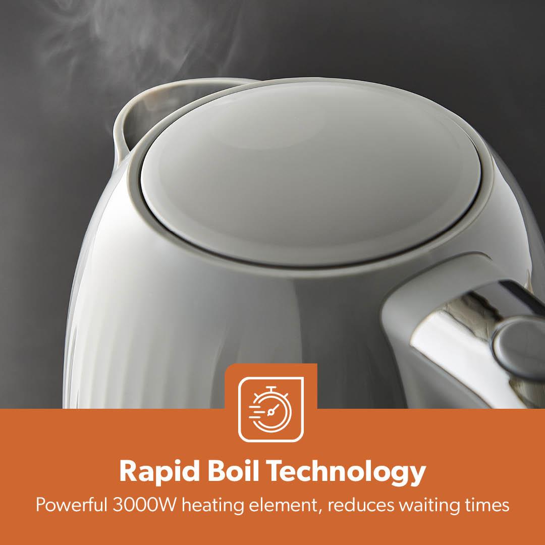 GEEPAS Fluted Collection 2 Slice Bread Toaster & 1.7L Cordless Electric Kettle - Picture 33 of 37