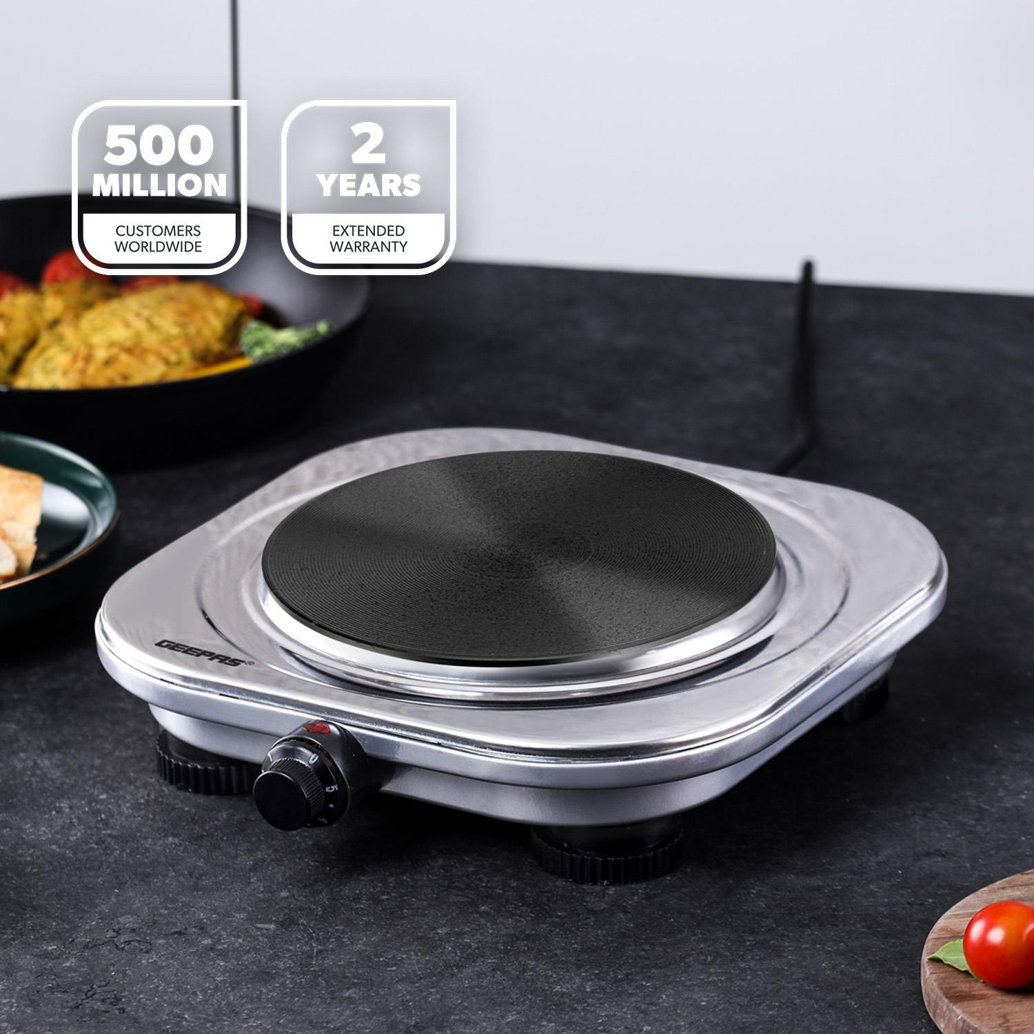 Hot Plate Electric Cooker Double Single Portable Table Top Hob 1500/2500W Geepas - Picture 11 of 17