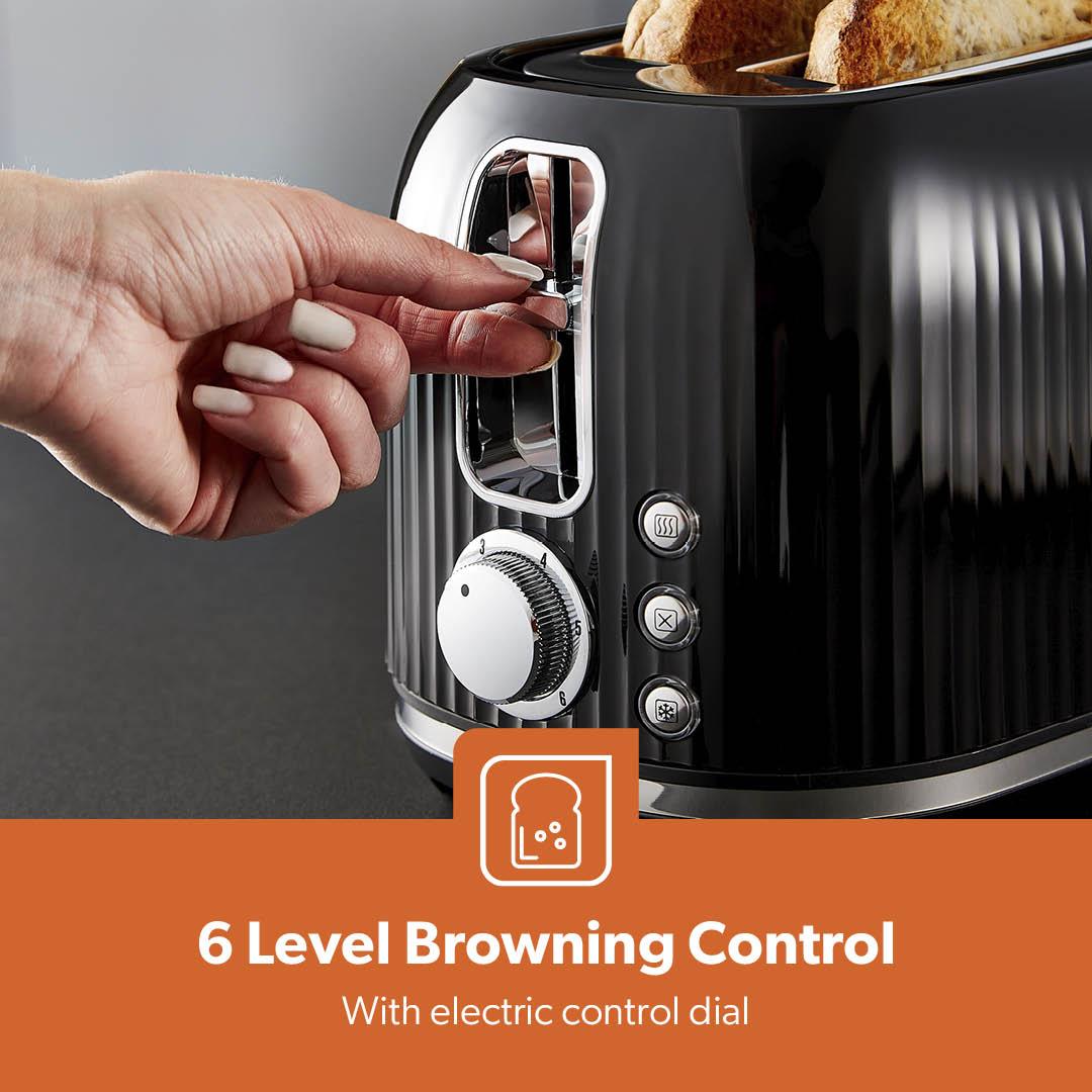GEEPAS Fluted Collection 2 Slice Bread Toaster & 1.7L Cordless Electric Kettle - Picture 6 of 37