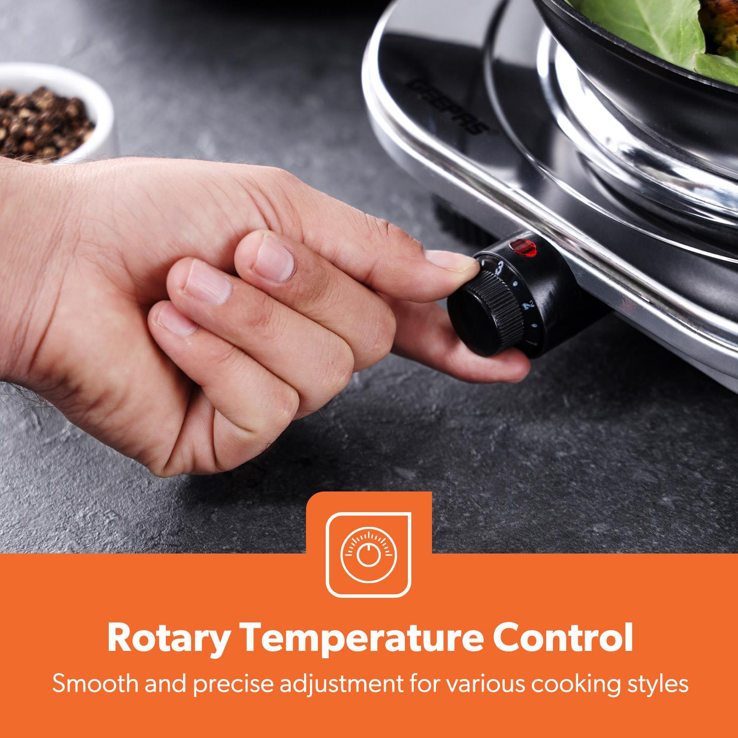 Hot Plate Electric Cooker Double Single Portable Table Top Hob 1500/2500W Geepas - Picture 13 of 17