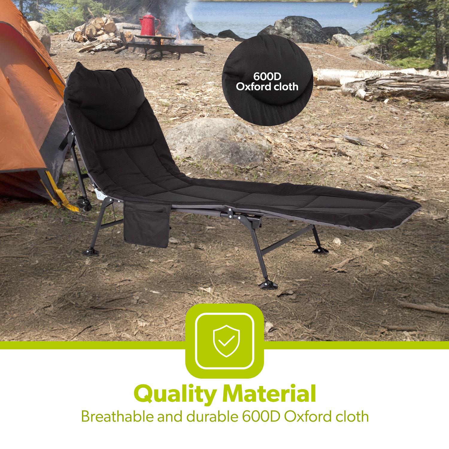 Royalford Camping Cot Bed Single Portable Outdoor Travel Sleeping Fishing - Picture 10 of 18
