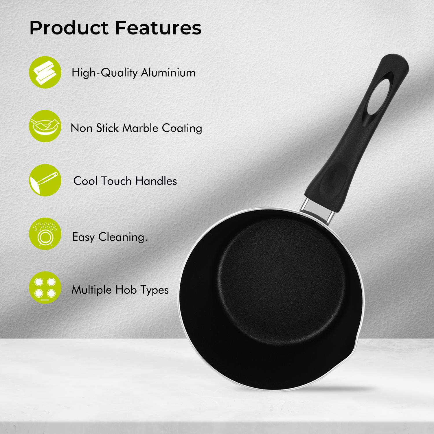 Non-Stick Milk Pan Saucepan Induction Safe Cooking Pot Tea Pan 14 16 18 20CM - Picture 10 of 28
