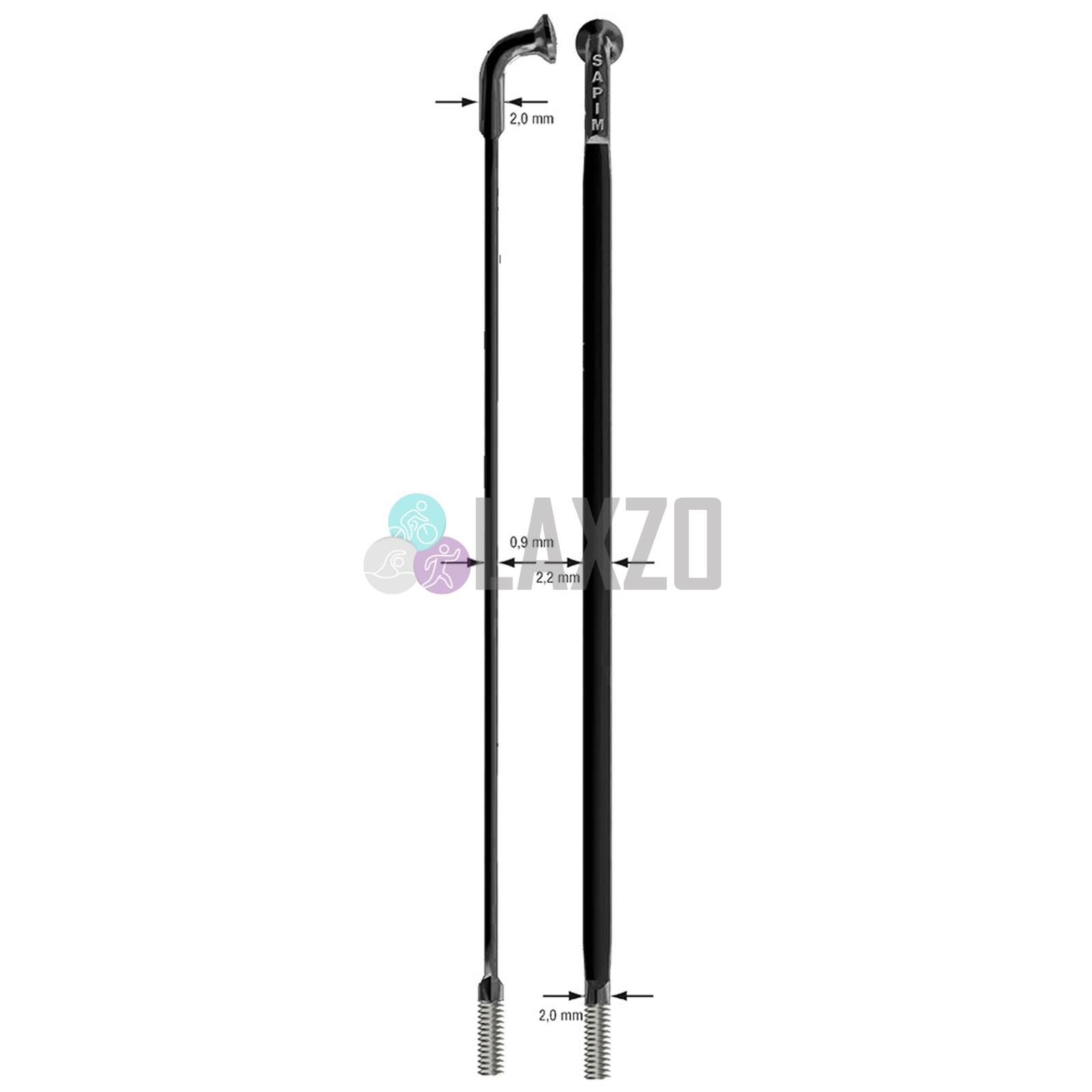 Sapim Bicycle Spoke CX-Ray SP 2.0-2.2x0.9 Black 270mm 310mm 20pcs//Set