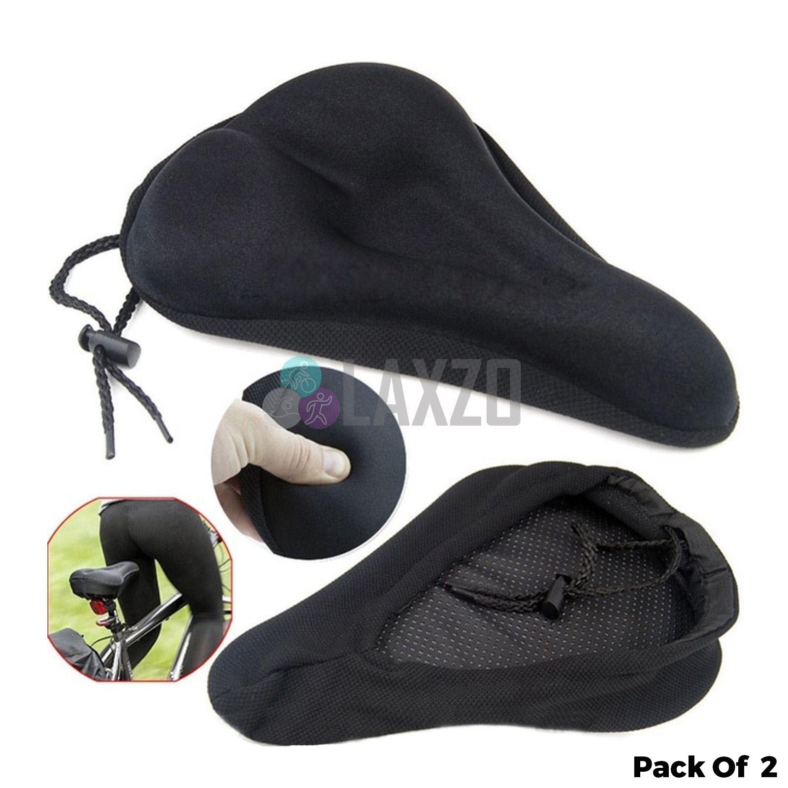 Vélo Extra comfort Gel Souple Siège Selle Housse de Coussin-Noir W7P2