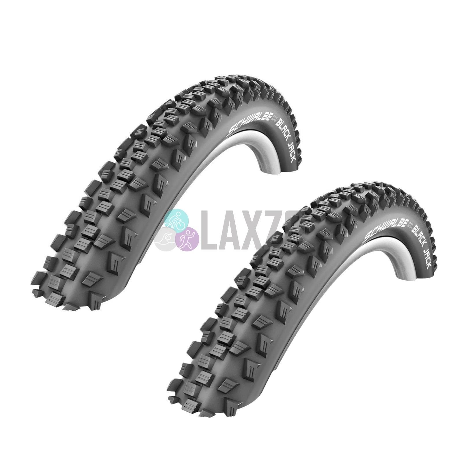 Black Jack MTB Knobbly Bike Tyre Pair Schwalbe Black Jack MTB Knobbly Bike