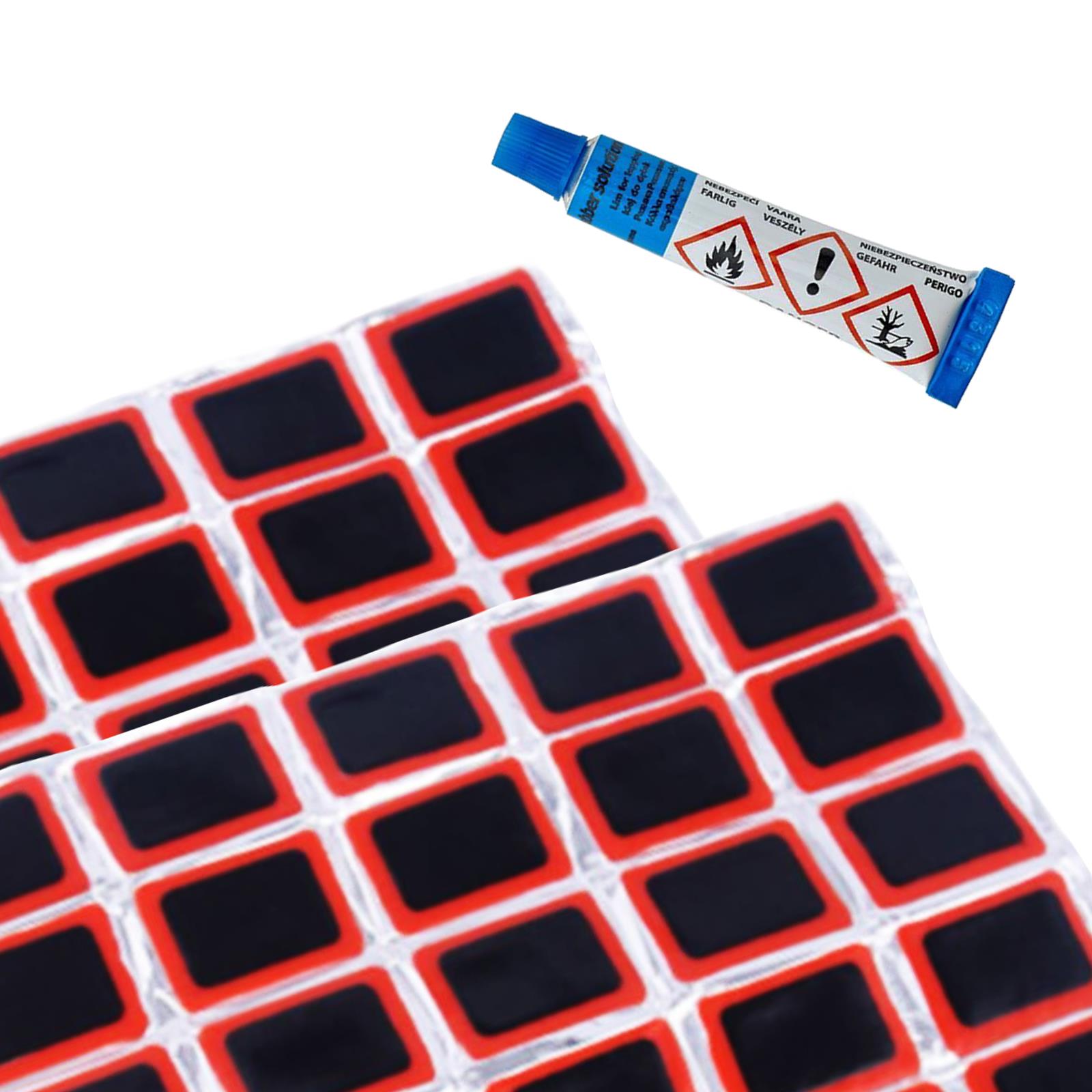 48PCS Rubber Puncture Patches Bicycle Bike Tire Tyre Tube Repair Patch Kit US
