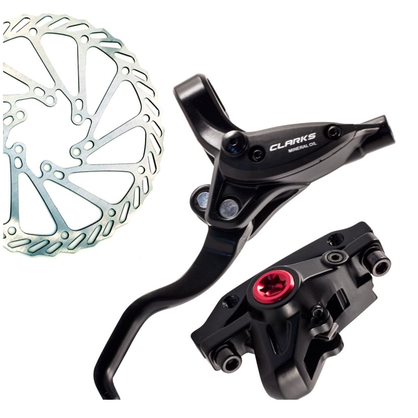 Clarks M2 Hydraulic Disc Brake Set Black 160mm Bite & Lever Reach Adjustment eBay