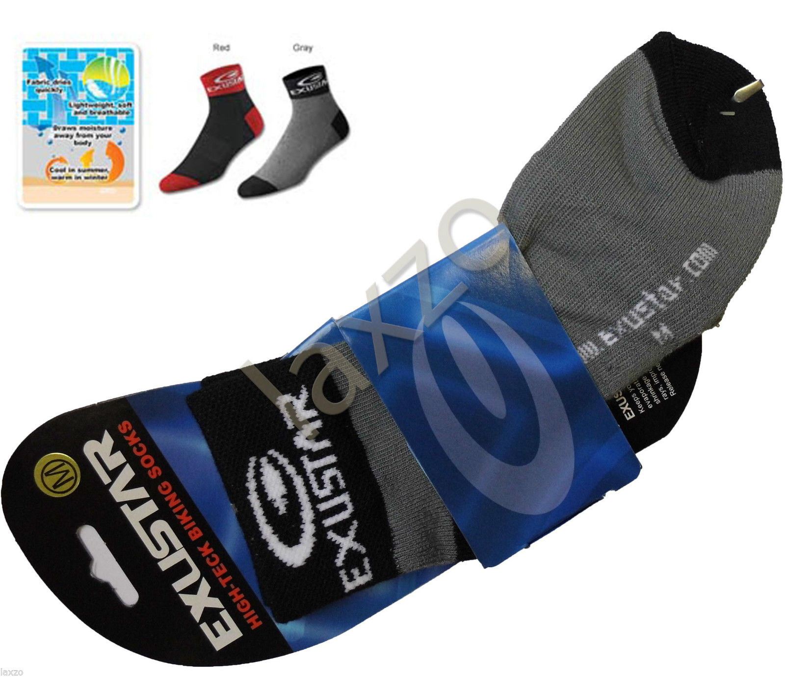 EXUSTAR E-BS600 Bicycle Bike Sports Cycling Socks Black Size M//L//XL