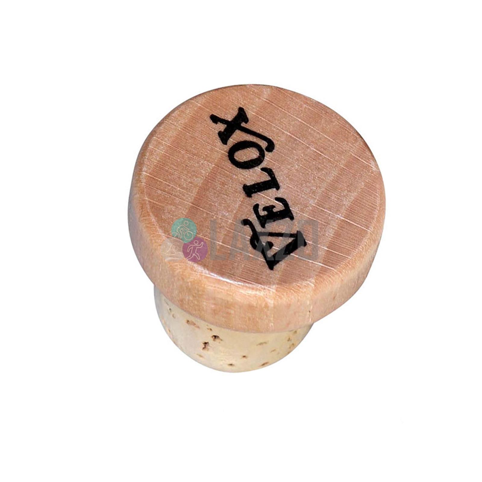 Velox PAIR of 'Wine Cork' & Wooden Push In Bicycle Handlebar End Plugs