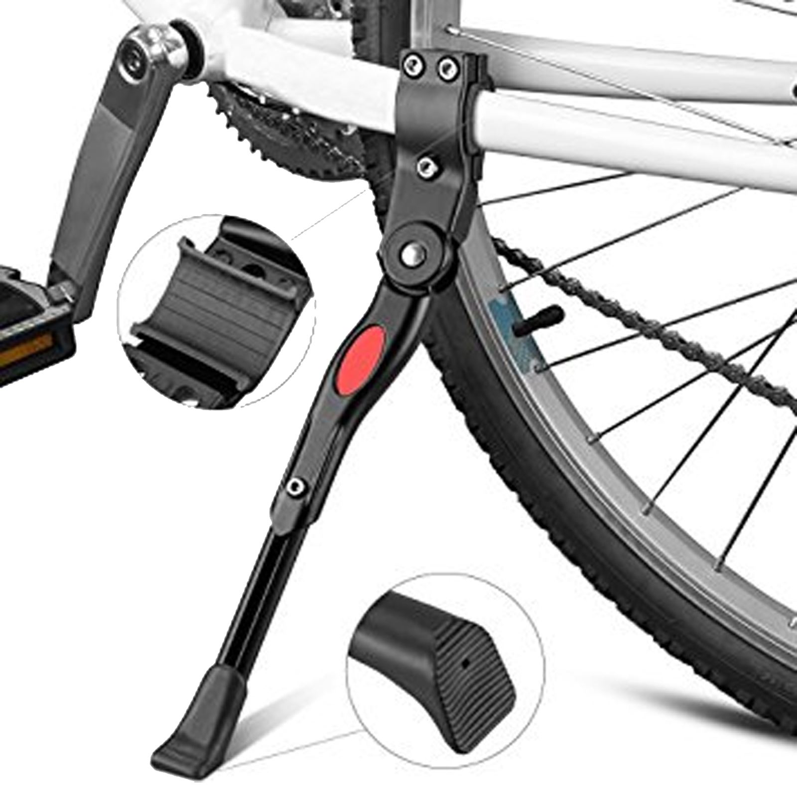 Bicycle Side Kickstand Heavy Duty Adjustable Mountain Bike Prop Side Rear New