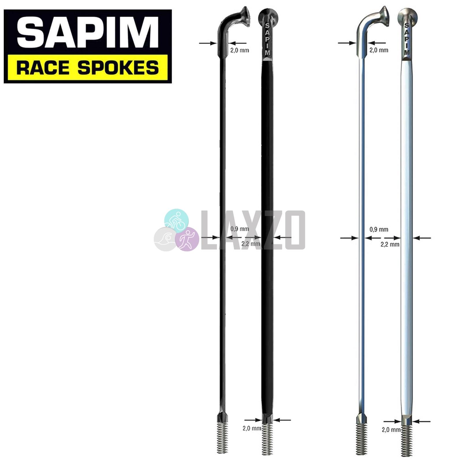 VARIOUS SIZES AVAILABLE! MATT BLACK Sapim Spokes and Nipples CX-RAY