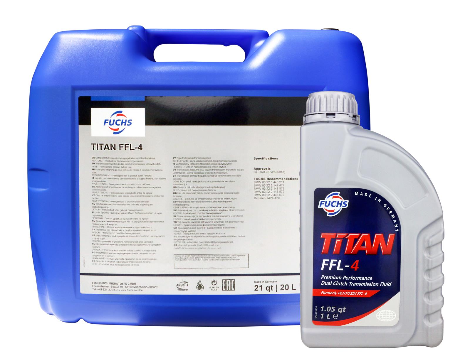 FUCHS TITAN FFL-4 1L ATフルード　10本セット Fuchs Titan FFL-4 DCT Transmission Fluid, Oil For BMW DCG, GTR