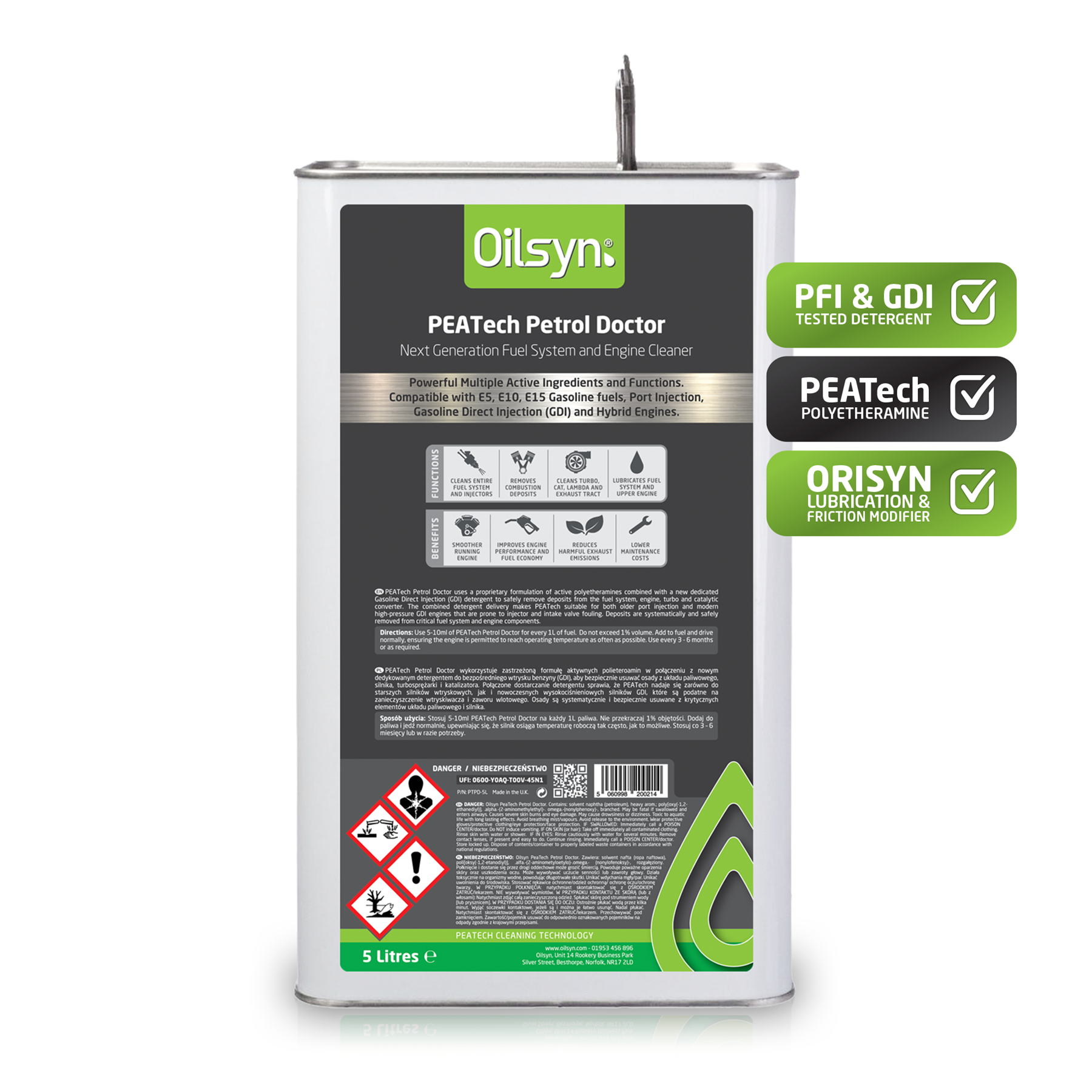 Oilsyn PEATech Petrol Doctor Advanced Multi Detergent + Polyetheramine - Picture 9 of 14