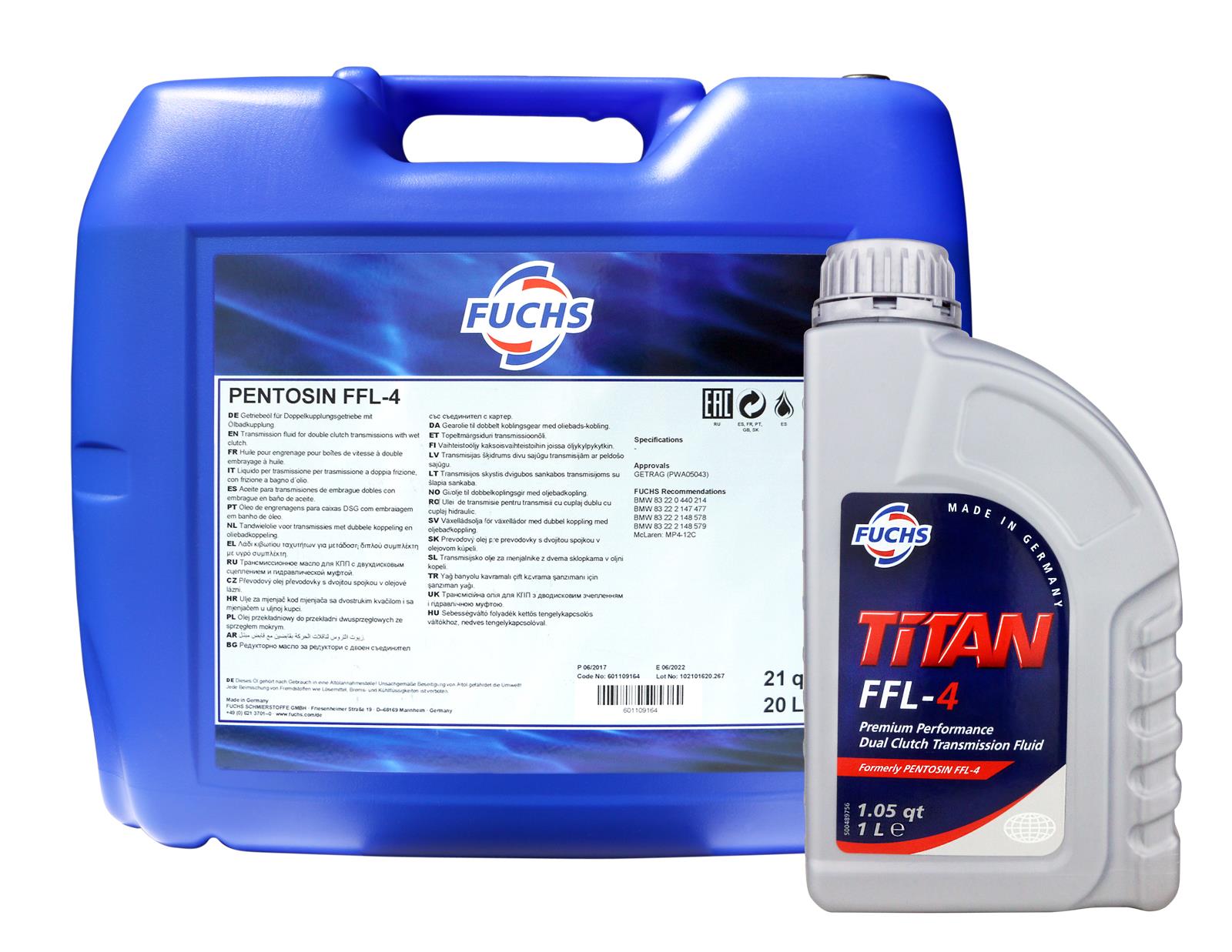 Fuchs Titan FFL-4 DCT Transmission Fluid, Oil For BMW DCG, GTR