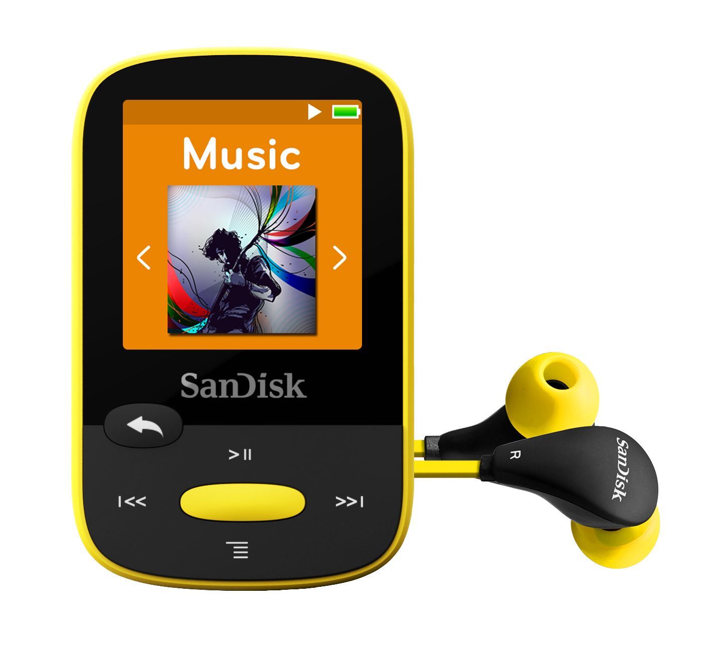 SanDisk Clip Sport MP3 Player 8GB Yellow holds 2000 songs eBay
