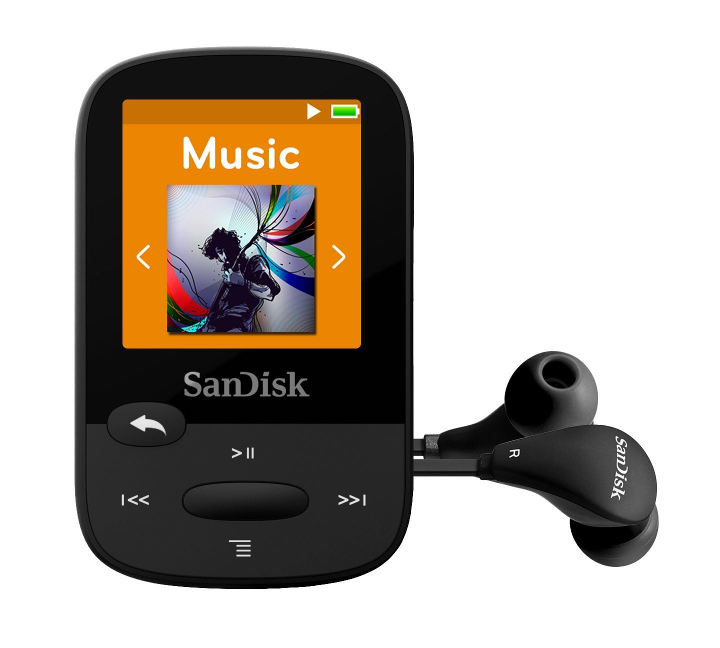 SanDisk Clip Sport MP3 Player 8GB Black holds 2000 songs eBay