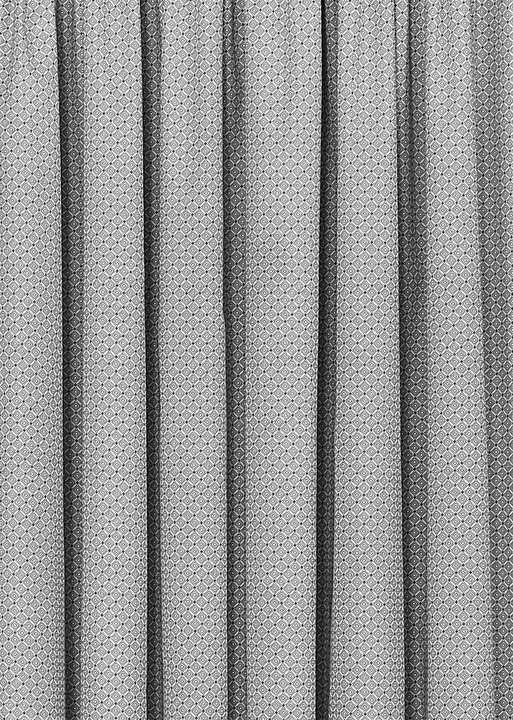 Geometric Curtain Pair Cotton Blend Pencil Pleated Lined New Ready